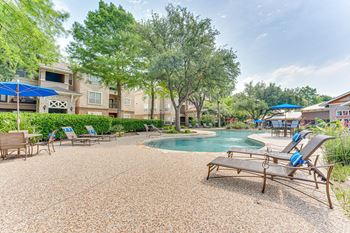 Pool with relaxing chairs